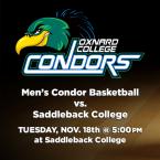 OC Men’s Basketball vs. Saddleback College (Away Game)