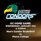 OC Men’s Basketball vs. Pierce College (Home Game)