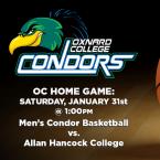 OC Men’s Basketball vs. Allan Hancock College (Home Game)