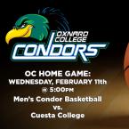OC Men’s Basketball vs. Cuesta College (Home Game)