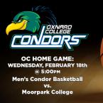 OC Men’s Basketball vs. Moorpark College (Home Game)