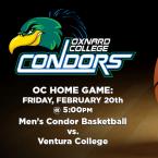 OC Men’s Basketball vs. Ventura College (Home Game)