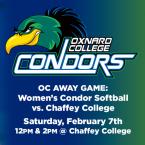 Women’s Softball: OC Condors (Away Game) vs. Chaffey College