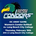 Women’s Softball: OC Condors (Away Game) vs. Long Beach City College