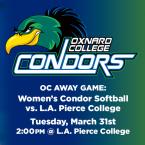 Women’s Softball: OC Condors (Away Game) vs. L.A. Pierce College