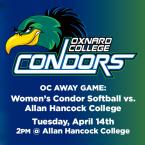 Women’s Softball: OC Condors (Away Game) vs. Allan Hancock College