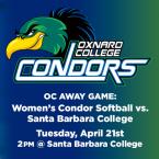 Women’s Softball: OC Condors (Away Game) vs. Santa Barbara City College