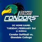 Women’s Softball: OC Condors (Home Game) vs. Glendale College 