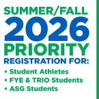 April 17: Summer/Fall 2026 Priority Registration (Phase II Begins)