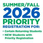 April 27: Summer/Fall 2026 Priority Registration (Phase IV Begins)