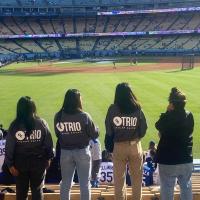 Last week, our Upward Bound program enjoyed their visit to Dodger Stadium where they were even featured up on the scoreboard’s big screen!