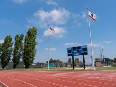 track and scoreboard