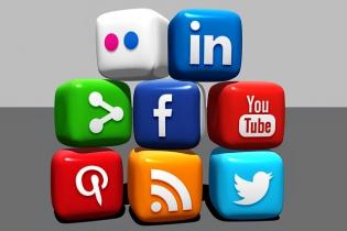 social media icons blocks
