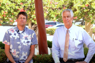 Board Chair Joshua Chancer and Chancellor Greg Gillespie