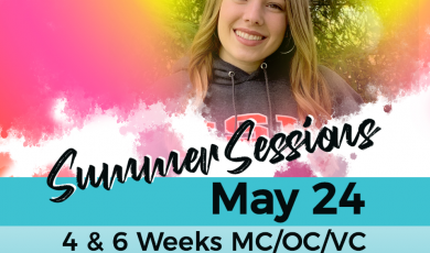 University transfer student and text that reads: Summer Sess University transfer student and text that reads: Summer Sess