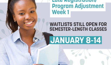 Text “Spring 2024 Late Registration/ Program adjustment Week Text “Spring 2024 Late Registration/ Program adjustment Week