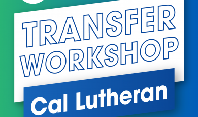 OC circle logo and text that reads: Transfer Workshop Cal Lutheran