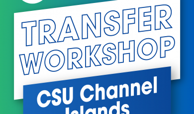 OC circle logo and text that reads: Transfer Workshop CSU Channel Islands