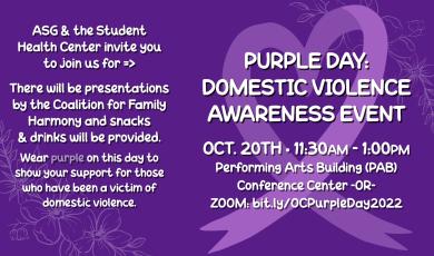 Purple Day: Domestic Violence Awareness Event