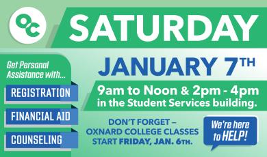 OC Saturday on January 7th at Oxnard College