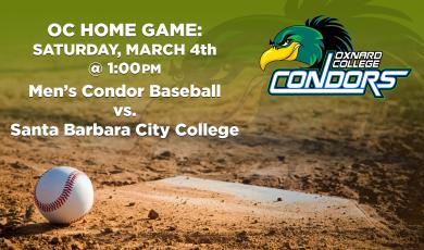 Men’s Baseball: OC Condors (Home Game) vs. Santa Barbara City College