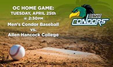 Men’s Baseball: OC Condors (Home Game) vs. Allen Hancock College