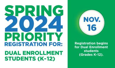 Nov. 16: Spring 2024 Dual Enrollment Registration Begins