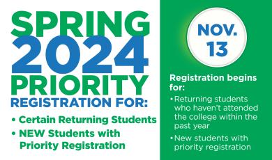 Nov. 13: Spring 2024 Priority Registration