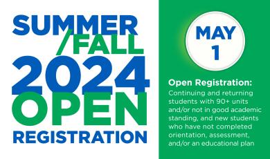 May 1: Summer/Fall 2024 OPEN Registration