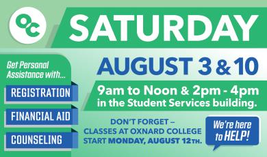 Join us for our in-person OC Saturdays on Saturday, August 3rd or Saturday, August 10th.