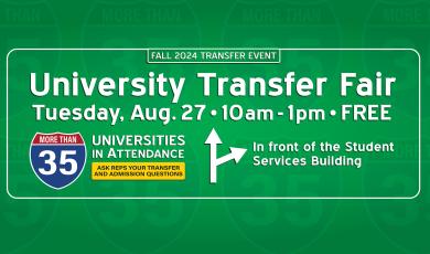 University Transfer Fair – Aug. 27th