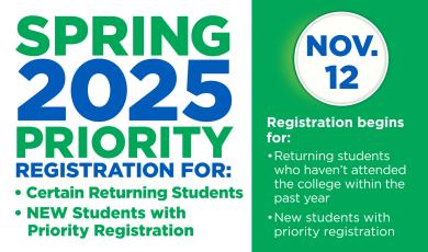 November 12: Spring 2025 Priority Registration (Phase IV Begins)