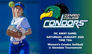 Women’s Softball: OC Condors (Away Game) vs. Glendale College – Glendale Tournament 1/25