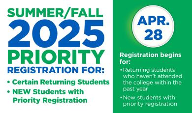 April 28: Summer/Fall 2025 Priority Registration (Phase IV Begins)