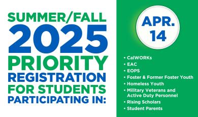 April 14: Summer/Fall 2025 Priority Registration Begins
