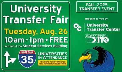 University Transfer Fair – Aug. 26th