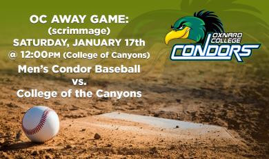 Men’s Baseball: OC Condors (Away Game) vs. College of the Canyons – Scrimmage