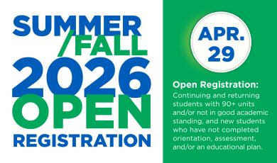 April 29: Summer/Fall 2026 OPEN Registration