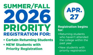 April 27: Summer/Fall 2026 Priority Registration (Phase IV Begins)