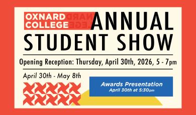 OC Annual Student Art Show, Reception & Awards Thursday, April 30th from 5-7pm