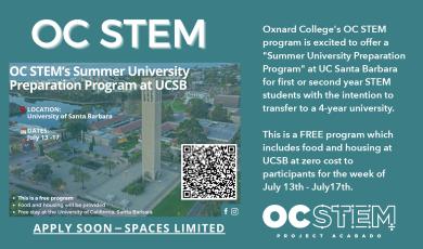 OC STEM Summer University Preparation Program at UCSB