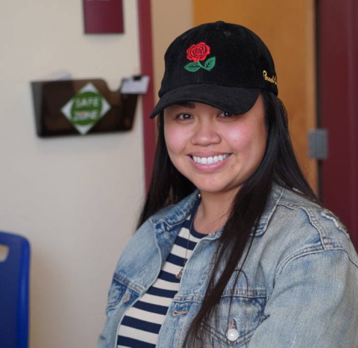 Female Student at Transfer Center