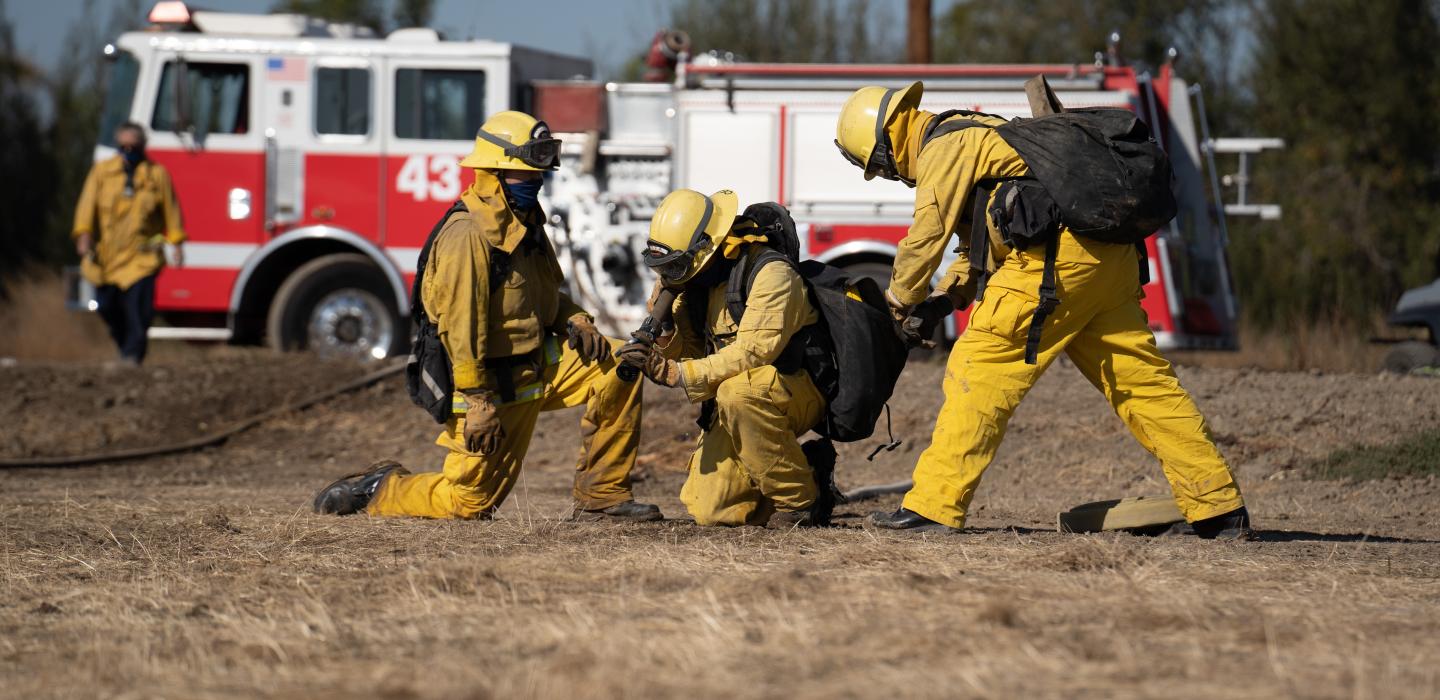 Fire Academy Cadets with Fire Hose 