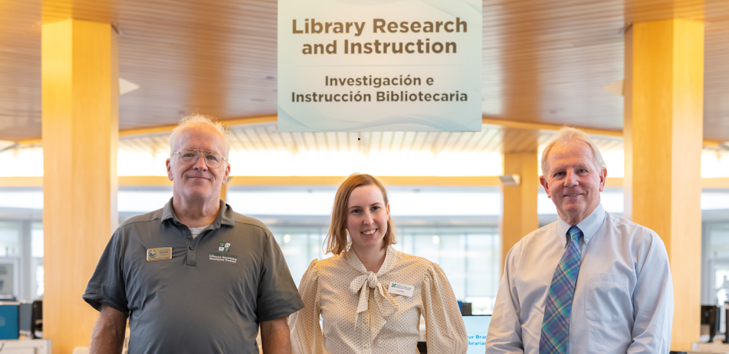 OC librarians T. Stough, L. Lasko, B. Thompson