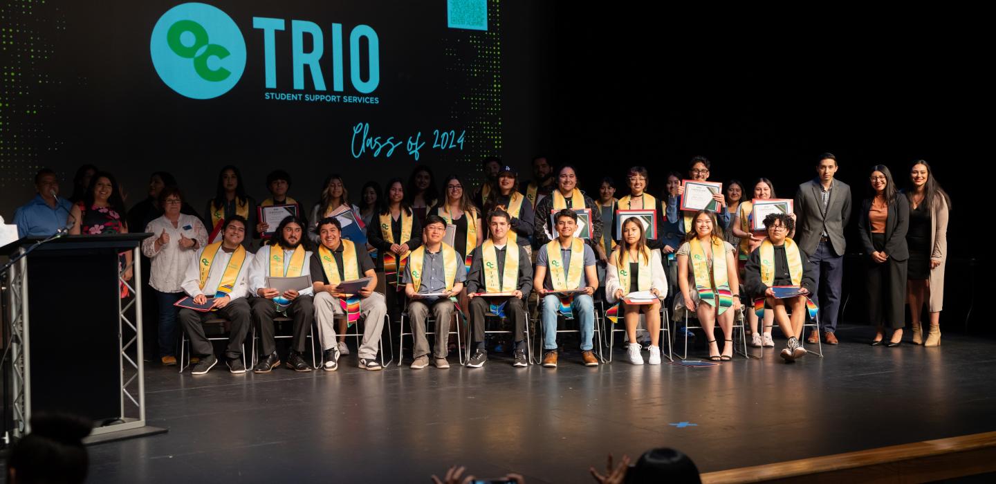 TRIO students at their graduation ceremony